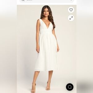 Lulus Elegant White Sleeveless Dress